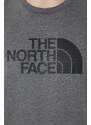 Tričko The North Face M S/S Easy Tee šedá barva, s potiskem, NF0A87N5DYY1