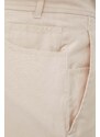 Kalhoty Desigual GILPBERTO pánské, béžová barva, jednoduché, 24SMPW02
