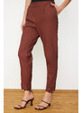 Trendyol Dark Brown Pocket Detailed Snap Closure Shirt-Pants Woven Suit