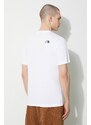 Tričko The North Face M S/S Simple Dome Tee bílá barva, s potiskem, NF0A87NGFN41