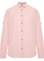 Trendyol Light Pink Slim Fit Buttoned Collar Epaulette 100% Cotton Shirt