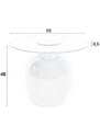 White Label Hnědý skleněný odkládací stolek WLL MOHRA 50 cm