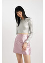 DEFACTO A Cut Gabardine Mini Skirt