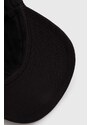 Bavlněná baseballová čepice Drôle de Monsieur La Casquette Slogan Esquisse černá barva, s aplikací, D-CP141-CO138-BL