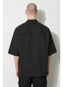 Košile Y-3 Short Sleeve Pocket Shirt pánská, černá barva, relaxed, s klasickým límcem, IV5657