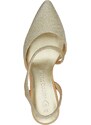 Štrasované plesové sandály Marco Tozzi 2-29600-42 zlatá
