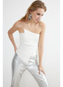 Trendyol Bridal White Body-Sitting Woven Bustier