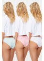Trendyol Multicolor 3 Pack Cotton Pointel Brazilian Knitted Panties