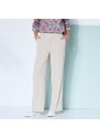Blancheporte Široké kalhoty s pružným pasem, krep béžová 36