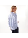 Blancheporte Oversize pruhovaná košile bílá/modrá 52