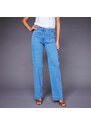 Blancheporte Široké džíny s vysokým pasem, vysoká postava sepraná modrá 36