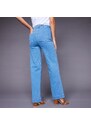 Blancheporte Široké džíny, vysoký pas sepraná modrá 36