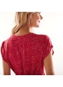 Blancheporte Rovné vzdušné šaty s potiskem červená/růžová 36