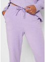 bonprix Sportovní kalhoty s organickou bavlnou, Flared Fialová