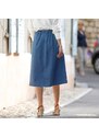 Blancheporte Džínová sukně na knoflíky modrá 36