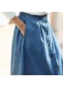 Blancheporte Džínová sukně na knoflíky modrá 36