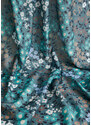 bonprix Závěs s recyklovaným polyesterem a květovým vzorem (1 ks) Zelená