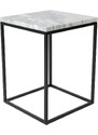Bílý mramorový odkládací stolek ZUIVER MARBLE POWER 32 x 32 cm