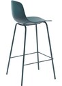Petrolejová plastová barová židle Unique Furniture Whitby 67,5 cm