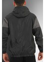 River Club Men's Black-Anthracite-Beige Water And Wind Resistant Sports Raincoat