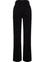 Trendyol Black Pleated Normal Waist Extra Wide leg Jeans