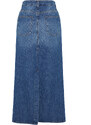 Trendyol Blue Stitching Detailed High Waist Maxi Denim Skirt