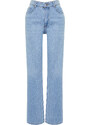 Trendyol Blue Low Waist Wide Leg Jeans