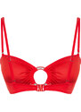 Trendyol Red Strapless Accessory Bikini Top