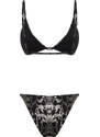 Trendyol Animal Pattern Triangle Shiny Lacquer Printed Brazilian Bikini Set