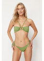 Trendyol Green Tied Brazilian Bikini Bottom