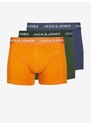 Jack & Jones Sada tří pánských boxerek v modré, zelené a oranžové barvě Jack & J - Pánské