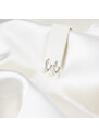 Stříbrné náušnice s perlou a zirkony s klasickým patentem - Meucci SE297