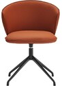 Cihlově červená koženková konferenční židle Teulat Add II.