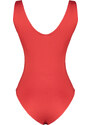 Trendyol Red Soft Touch/Soft Fitted V Neck Snap Knitted Bodysuit