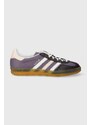 Kožené sneakers boty adidas Originals Gazelle Indoor W fialová barva