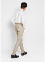 bonprix Chlapecké kalhoty Chino, košile a motýlek, slavnostní (3dílná souprava) Šedá