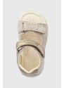 Semišové sandály Geox SANDAL MACCHIA béžová barva