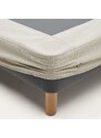 Béžová čalouněná dvoulůžková postel Kave Home Ofelia 150 x 190 cm