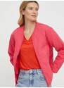 Bunda United Colors of Benetton dámská, růžová barva, přechodná