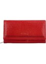 Bellugio Elegantní dámská kožená peněženka Francisca, červená
