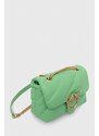 Kožená kabelka Pinko zelená barva, 100039.A0F2