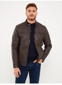 LC Waikiki Standard Fit High Neck Men's Leather Look Coat