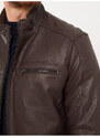 LC Waikiki Standard Fit High Neck Men's Leather Look Coat