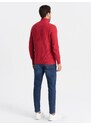 Ombre Clothing Elegantní pánský svetr v červené barvě V8 SWZS-0105