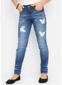 bonprix Skinny džíny, Mid Waist Modrá