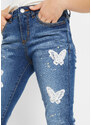 bonprix Skinny džíny, Mid Waist Modrá