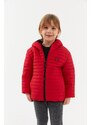 River Club Girl's Water and Windproof Fiber Red Hooded Coat