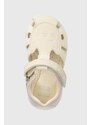 Dětské kožené sandály Geox SANDAL MACCHIA béžová barva