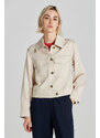 BUNDA GANT CROPPED LINEN BLEND JACKET SOFT OAT