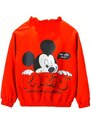 Mickey Mouse Jarní/podzimní dívčí bunda s volánkem okolo výstřihu Mickey, bez kapuce